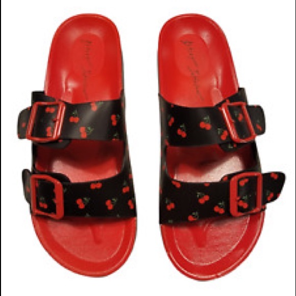 betsey johnson cherry slides